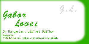 gabor lovei business card